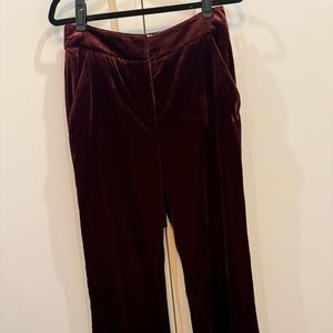 New VERONICA BEARD Lebone velvet high-rise velvet pants Size 8